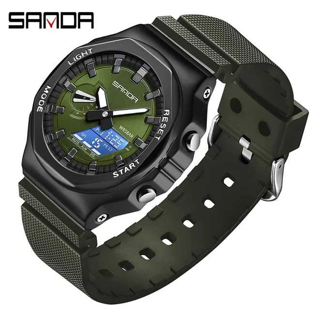 Sanda Dual Time Digital Watch | Sanda 3167
