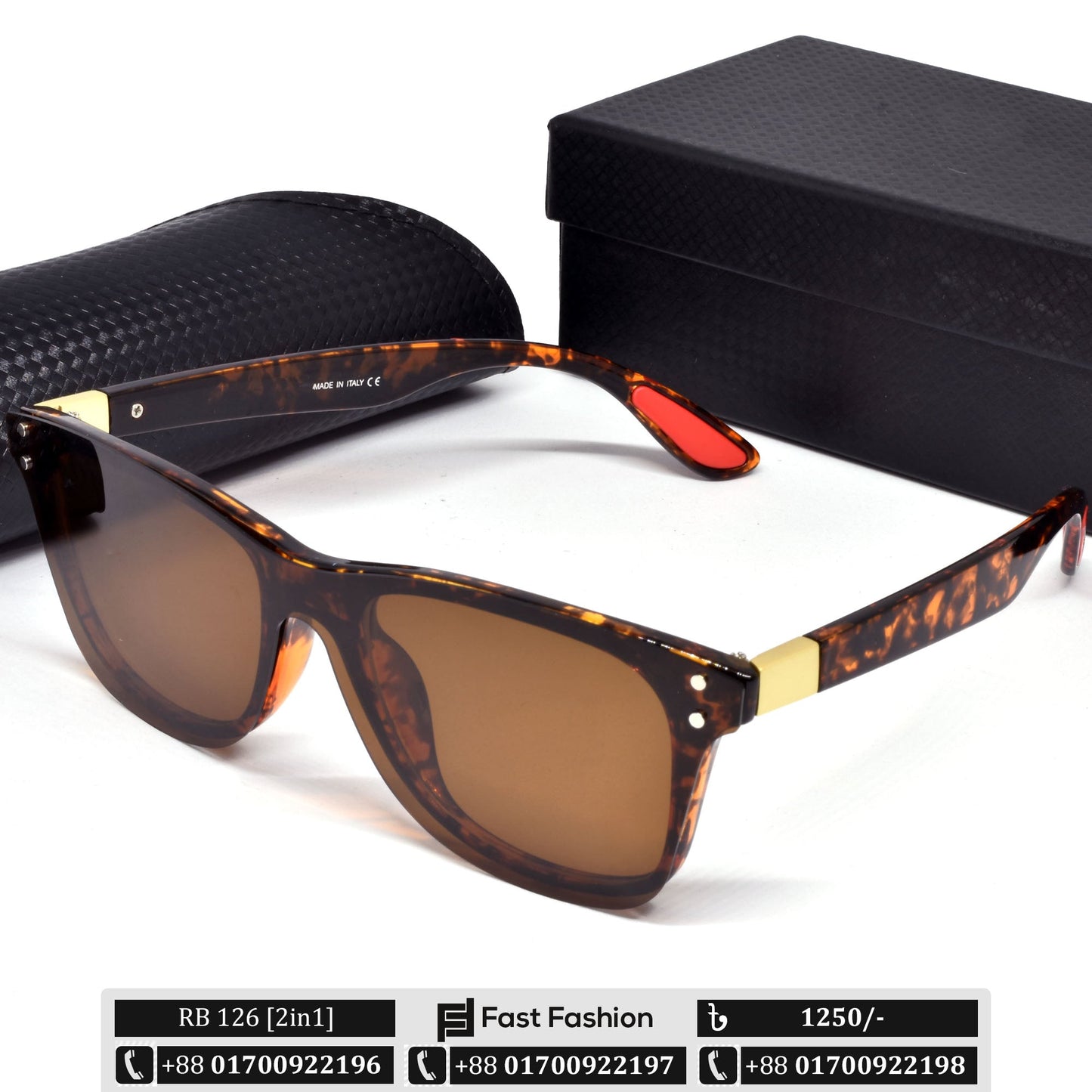 Stylish 2in1 Imported Quality Sunglass for Men | RB 126