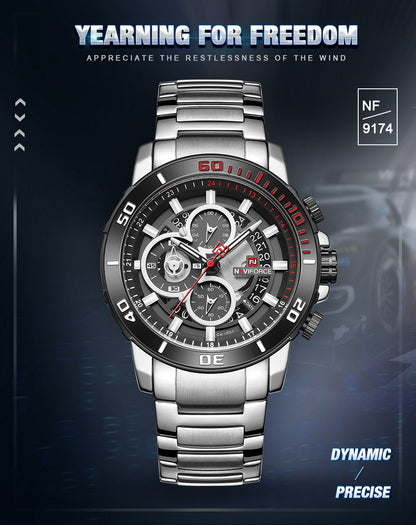 Original NAVIFORCE Stylish Waterproof Quartz Watch for Men | NF 47