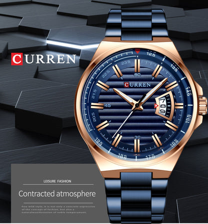 Trendy Stylish Stainless Steel Original CURREN Watch for Men | Curren 34