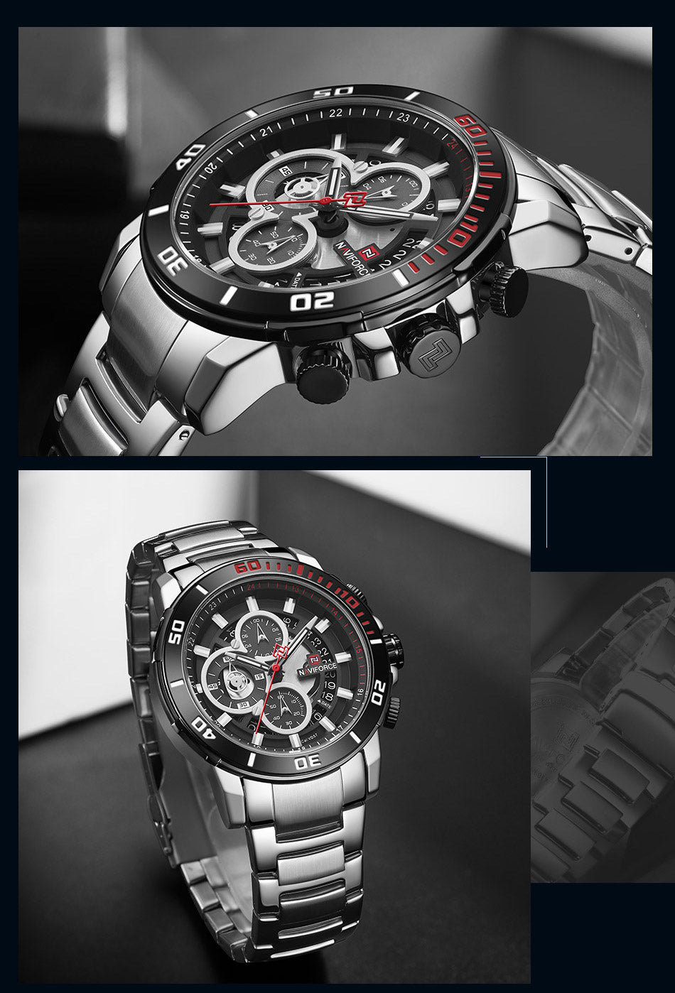 Original NAVIFORCE Stylish Waterproof Quartz Watch for Men | NF 47