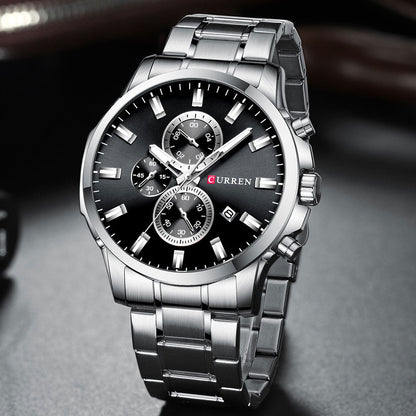 New Original Trendy Stylish Stainless Steel CURREN Watch for Men | Curren 24