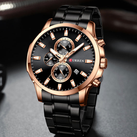 New Original Trendy Stylish Stainless Steel CURREN Watch for Men | Curren 24