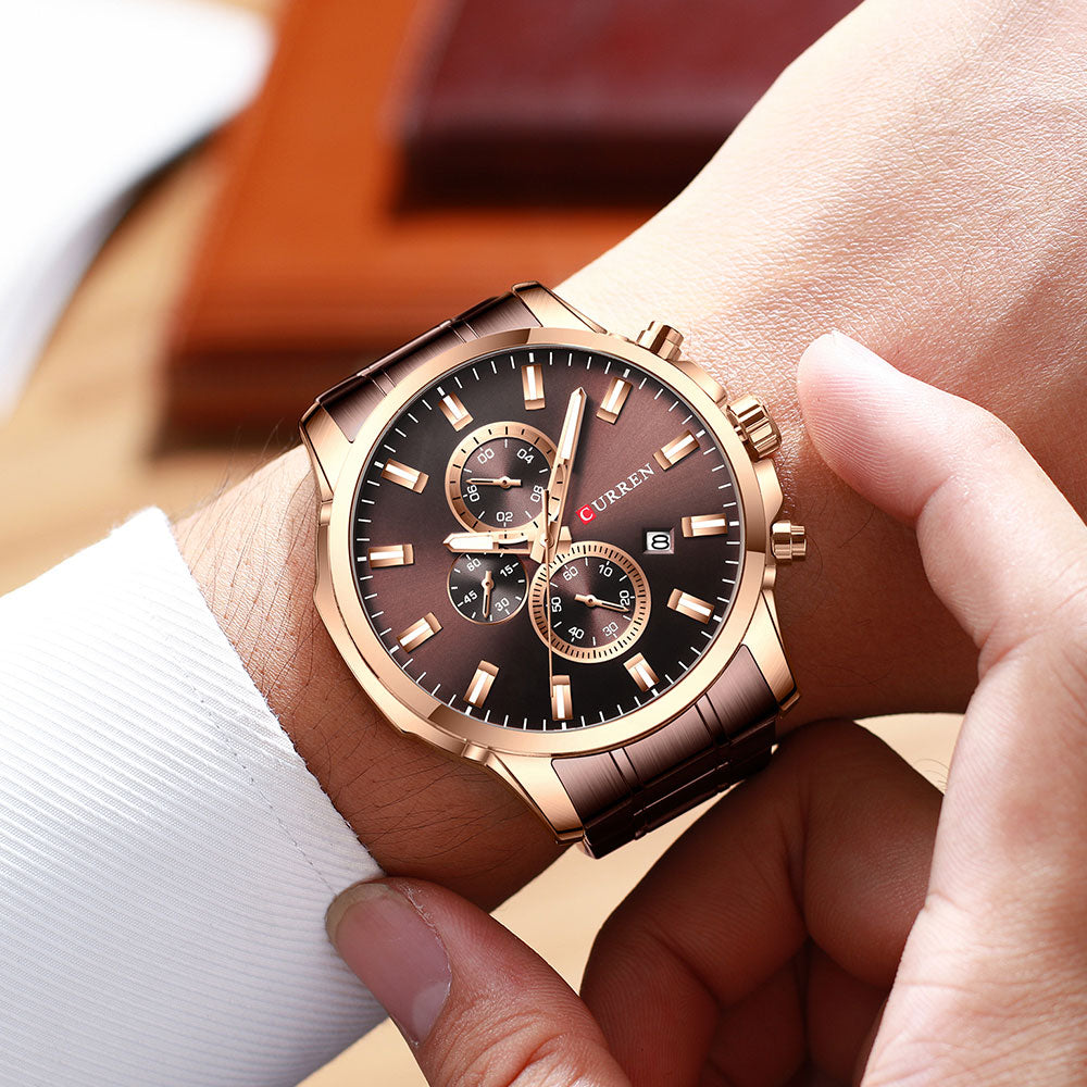 New Original Trendy Stylish Stainless Steel CURREN Watch for Men | Curren 24