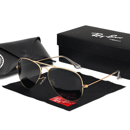 Luxury Rayban Aviator Polarized Sunglass | RB 74 Golden Polarized | Pailot Shape Sunglass