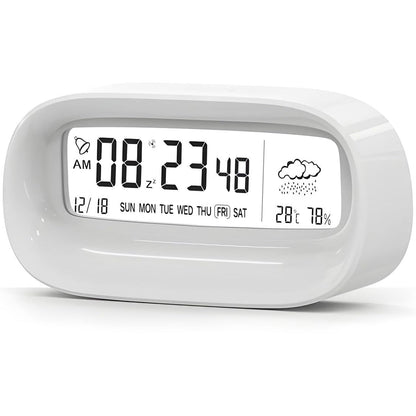 Digital Transparent LED Display Desk Clock | Temperature | Humidity | Table Clock 01