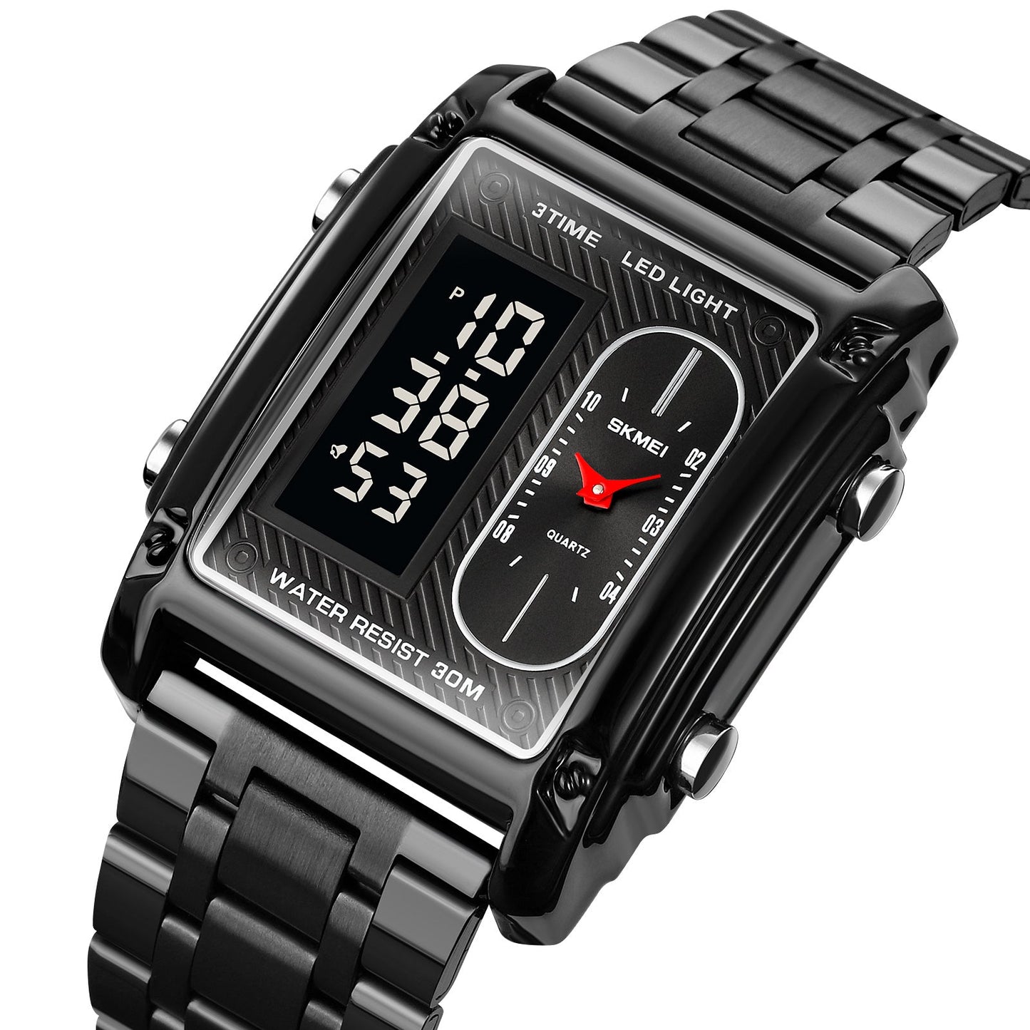 SKMEI 1868 Rectangular Digital Analog Quartz Watch