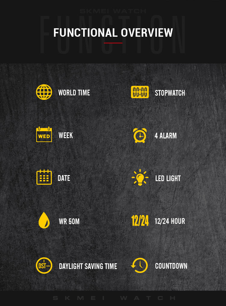 SKMEI Dual Time Digital LED Stylish Watch - SKMEI 66