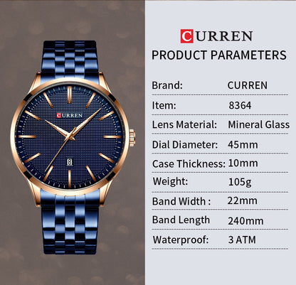 Original Trendy Stylish Stainless Steel CURREN Watch for Men | Curren 26