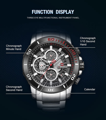 Original NAVIFORCE Stylish Waterproof Quartz Watch for Men | NF 47