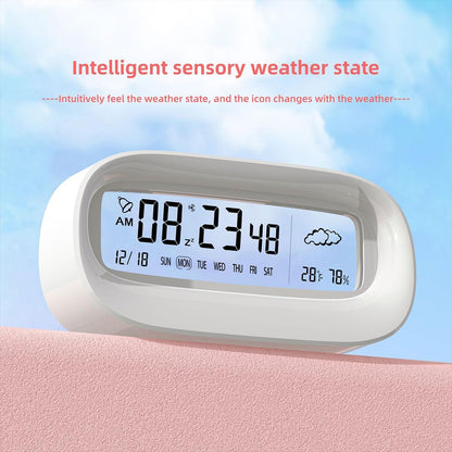 Digital Transparent LED Display Desk Clock | Temperature | Humidity | Table Clock 01