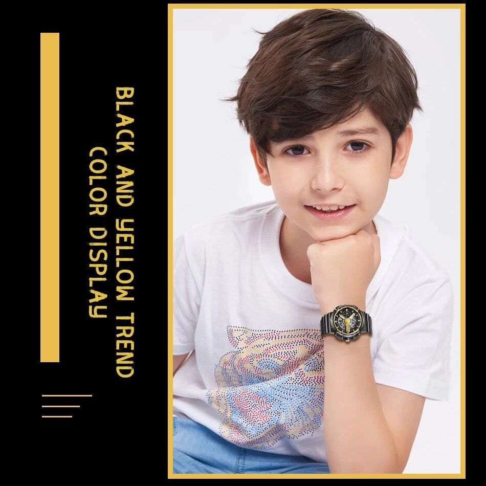 Original Lige Dual Time Digital Quartz Watch for Kids - Lige 12