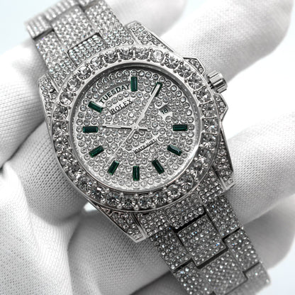 Stylish Day Date Stone Watch | RLX Watch 25 B