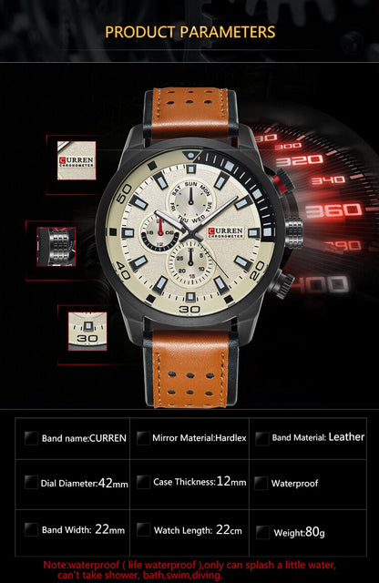 Trendy Stylish Stainless Steel Original CURREN Watch for Men | Curren 42