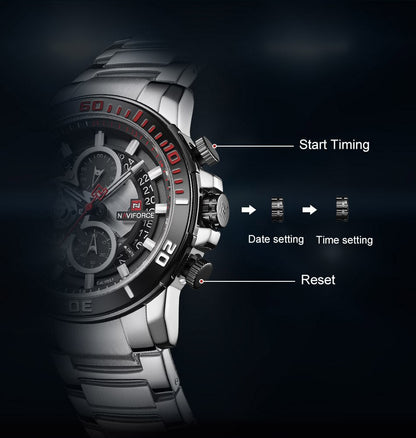 Original NAVIFORCE Stylish Waterproof Quartz Watch for Men | NF 47