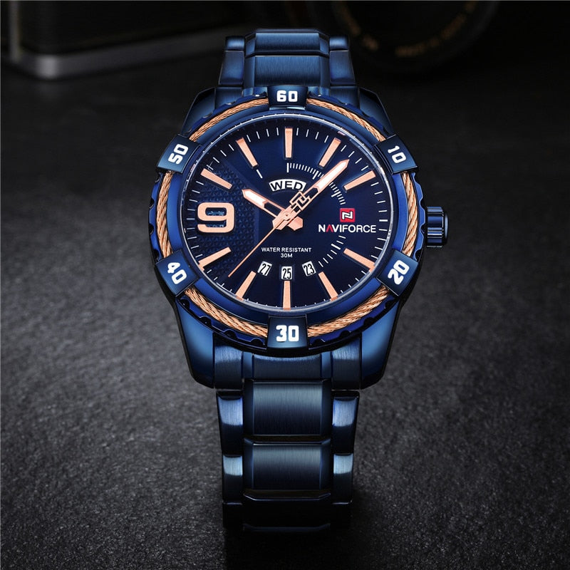 NAVIFORCE Stylish Trendy Waterproof Quartz Watch for Men | NF 56