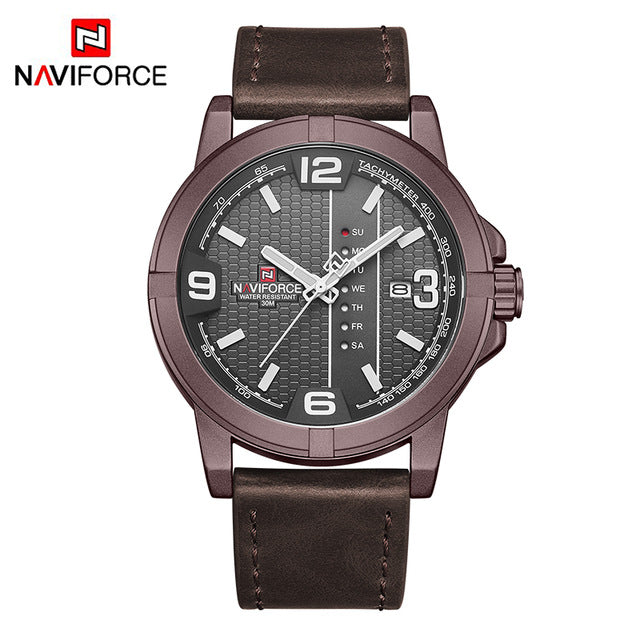 Original Premium Quality NAVIFORCE Stylish Waterproof Quartz Watch for Men | NF 50