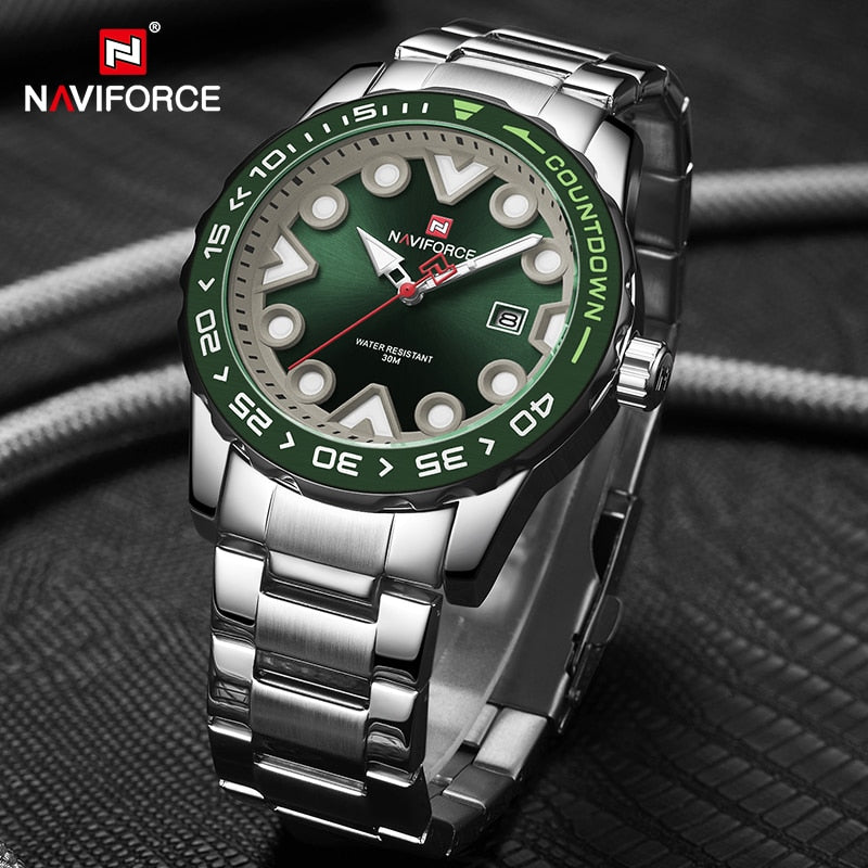 Original NAVIFORCE Stylish Waterproof Quartz Watch for Men | NF 49