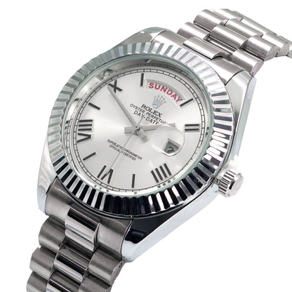 Premium Quality Full Day Date Quartz Watch | RLX Watch A46 F