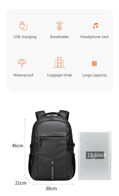 Waterproof Business USB Headphone Jack Multifunctional Backpack | Cardin Bag 20