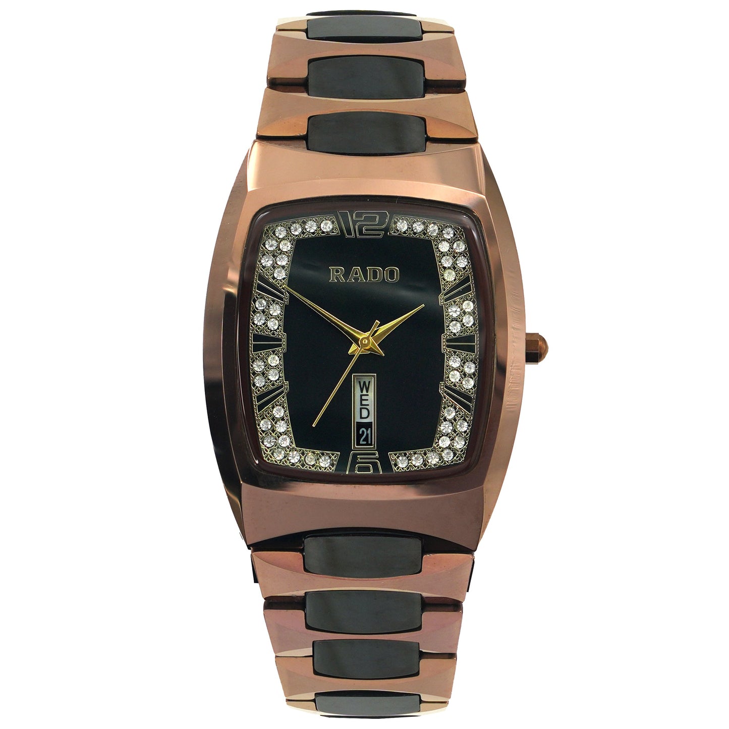 Premium Quality Rado Ceramic Stainless Steel Mix Quartz Watch | RAD Watch CS 52 B