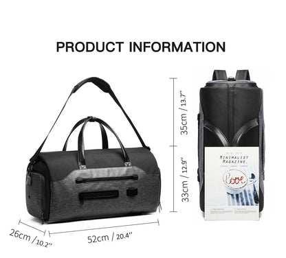 Multi-Functional Bag | Travel Bag | Carry Suit | Waterproof | 4in1 Bag 1212