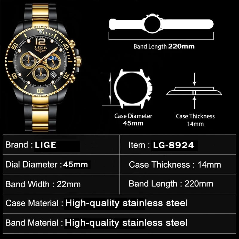 Original Lige Quartz Watch - Lige 04