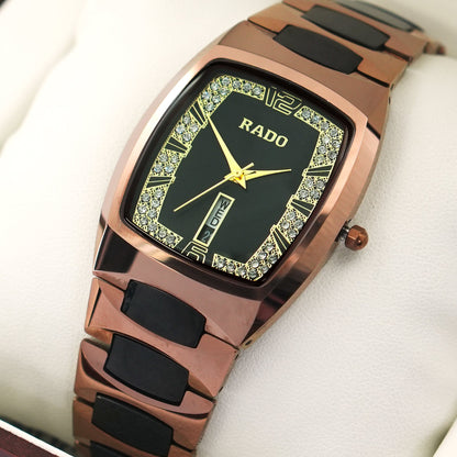 Premium Quality Rado Ceramic Stainless Steel Mix Quartz Watch | RAD Watch CS 52 B