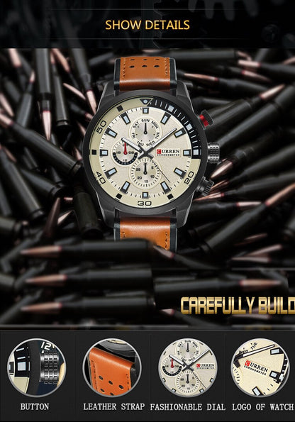 Trendy Stylish Stainless Steel Original CURREN Watch for Men | Curren 42