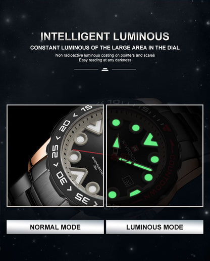 Original NAVIFORCE Stylish Waterproof Quartz Watch for Men | NF 49