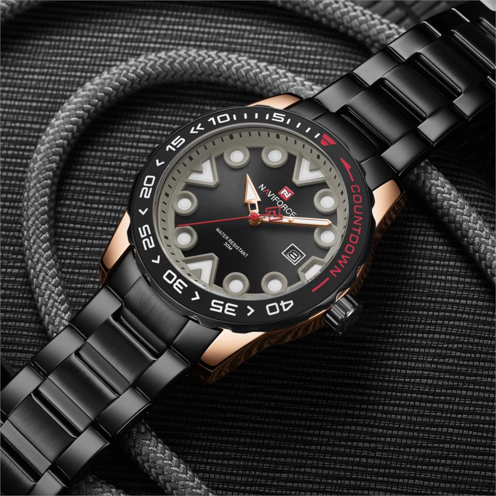 Original NAVIFORCE Stylish Waterproof Quartz Watch for Men | NF 49