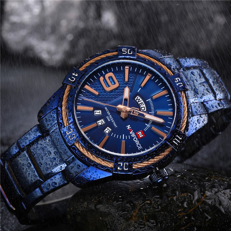 NAVIFORCE Stylish Trendy Waterproof Quartz Watch for Men | NF 56