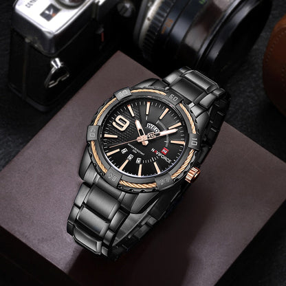 NAVIFORCE Stylish Trendy Waterproof Quartz Watch for Men | NF 57