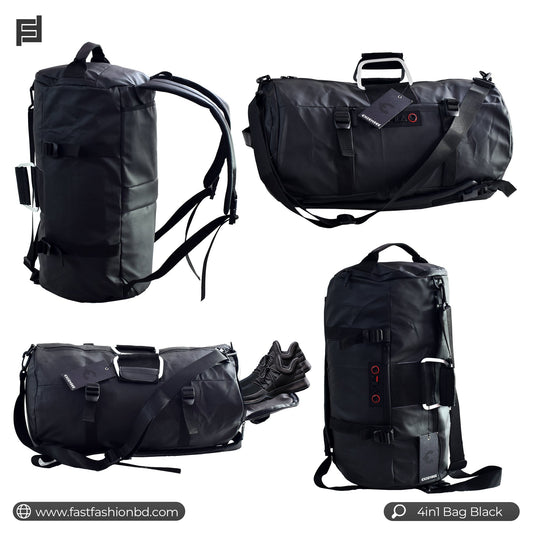 4in1 Bag Black | Travel Bag | Gym Bag | Waterproof