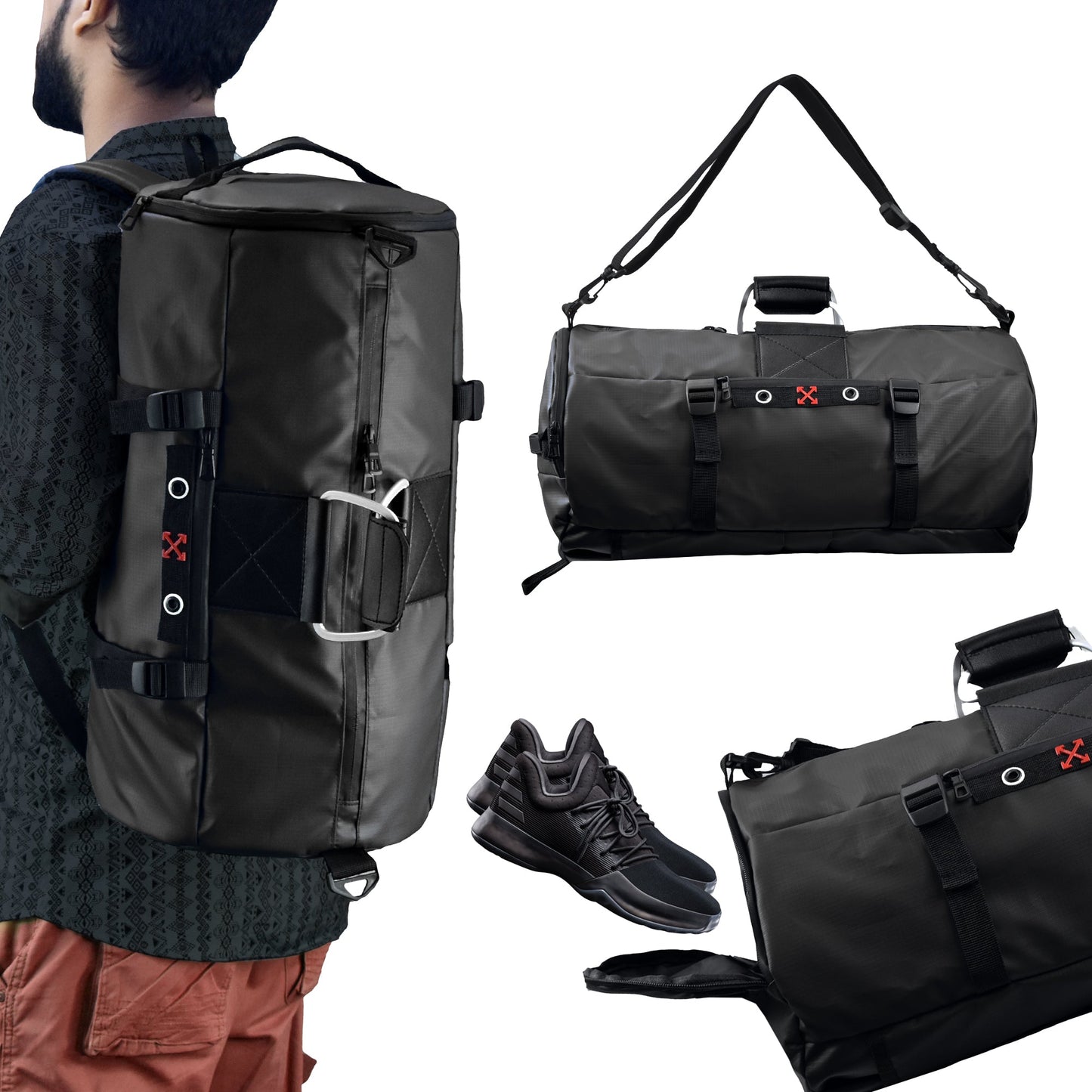 New Generation 4in1 Bag Black | Travel Bag | Gym Bag | Waterproof