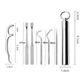 Stainless Steel Toothpick Set | Tooth Flossing Reusable Toothpicks Portable Set