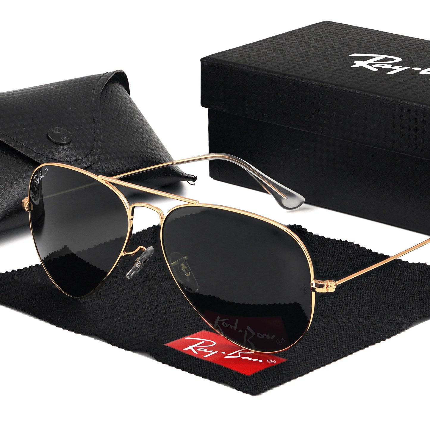 Luxury Rayban Aviator Polarized Sunglass | RB 74 Golden Polarized | Pailot Shape Sunglass