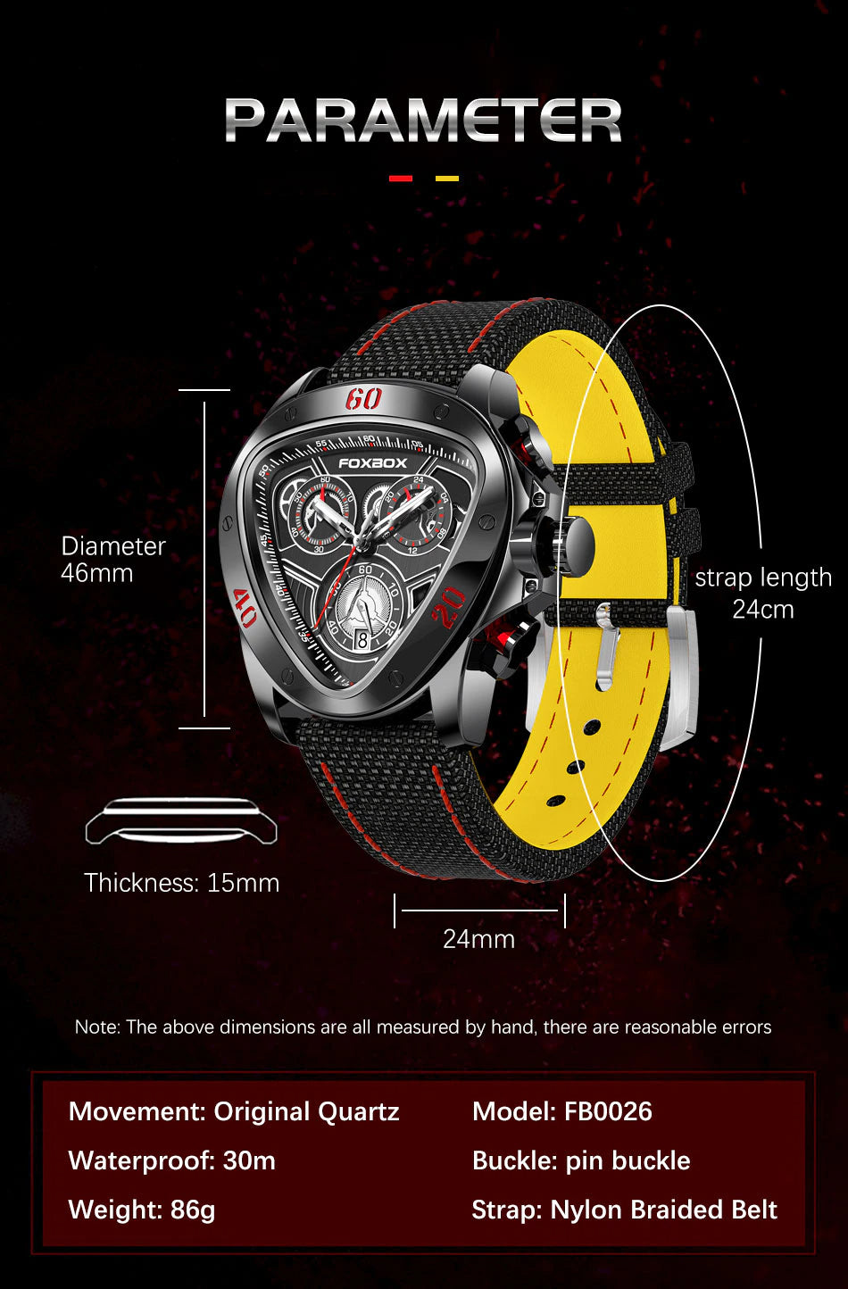 FOXBOX Luxury Quartz Waterproof Chronograph Watch | Foxbox 01
