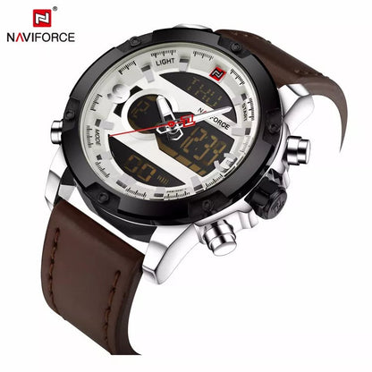 Naviforce Dual Time Digital Analog LED Watch | NF 67