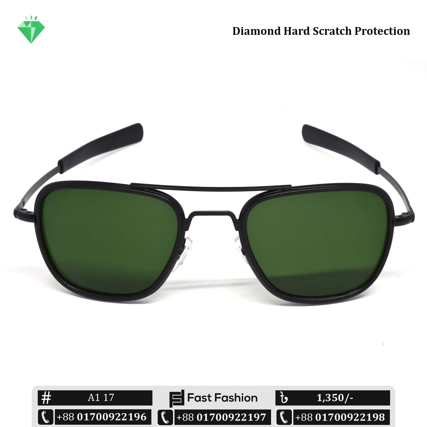 AO Shape Diamond Hard Scratch Protection Sunglass for Men | A1 17