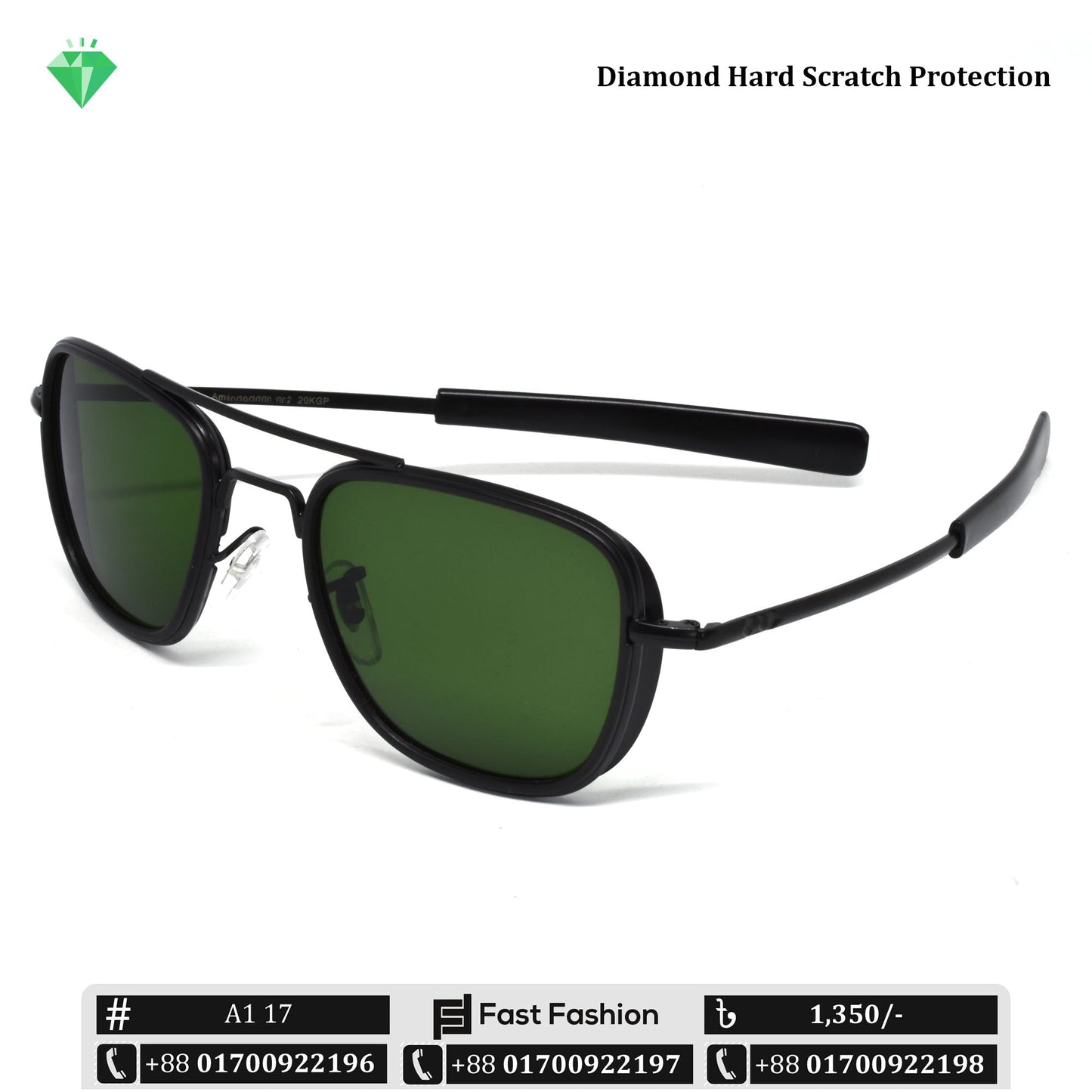 AO Shape Diamond Hard Scratch Protection Sunglass for Men | A1 17