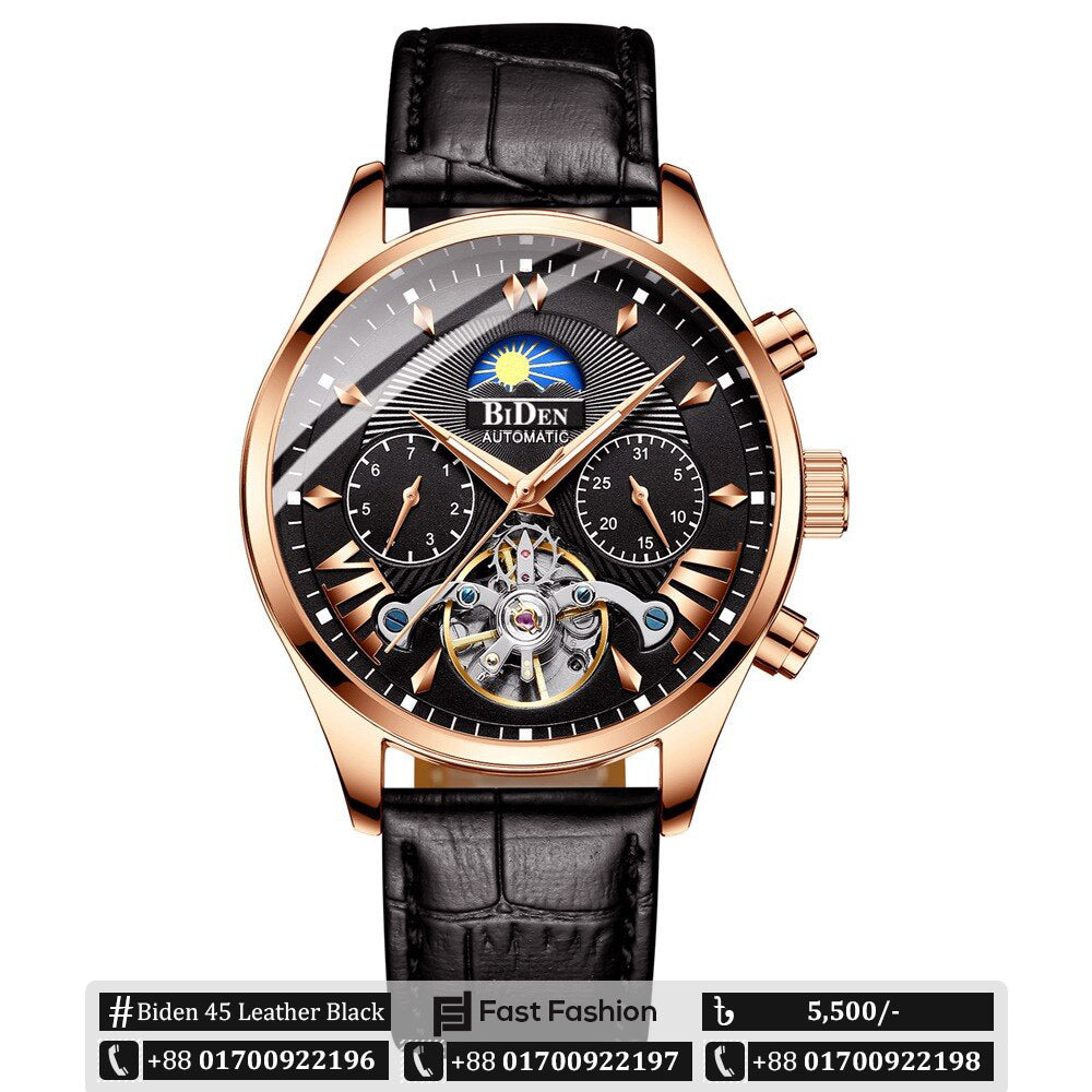 Original BIDEN Luxury Mechanical Automatic Self-Wind Wristwatche Watch - Biden 45