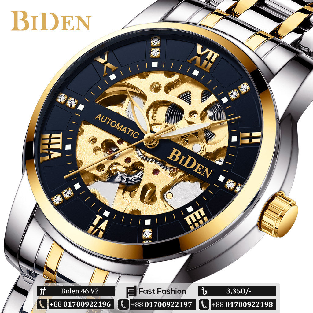 Original BIDEN Mechanical Automatic Self-Wind Wristwatche Watch - Biden 46