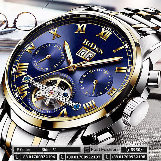 Original BIDEN Luxury Automatic Mechanical Watch - Biden 51