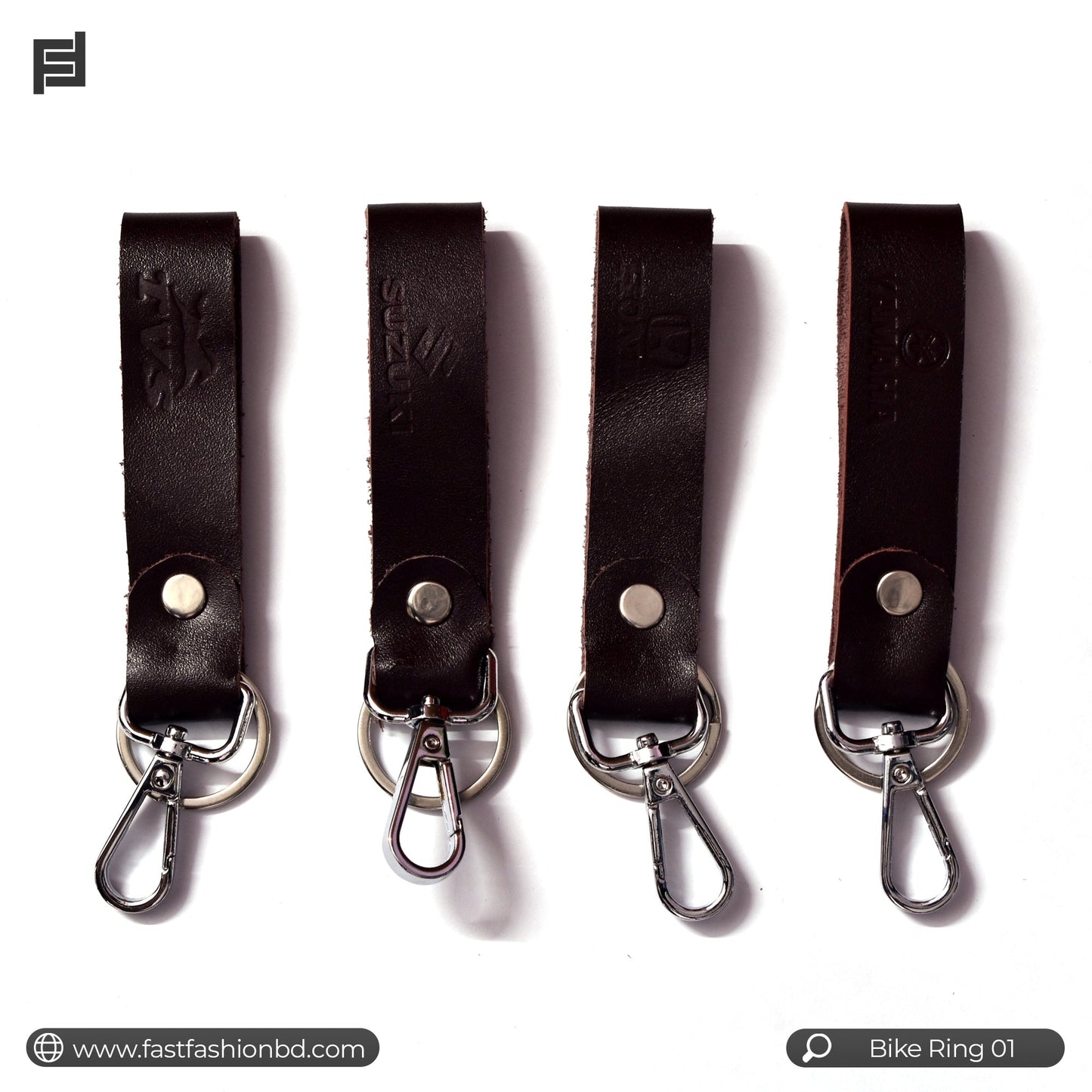 Bike Leather Key Ring - Bike Ring 01