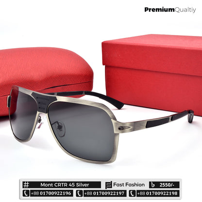 Ultra Premium Quality Polarized Sunglass | CRTR 45 Silver