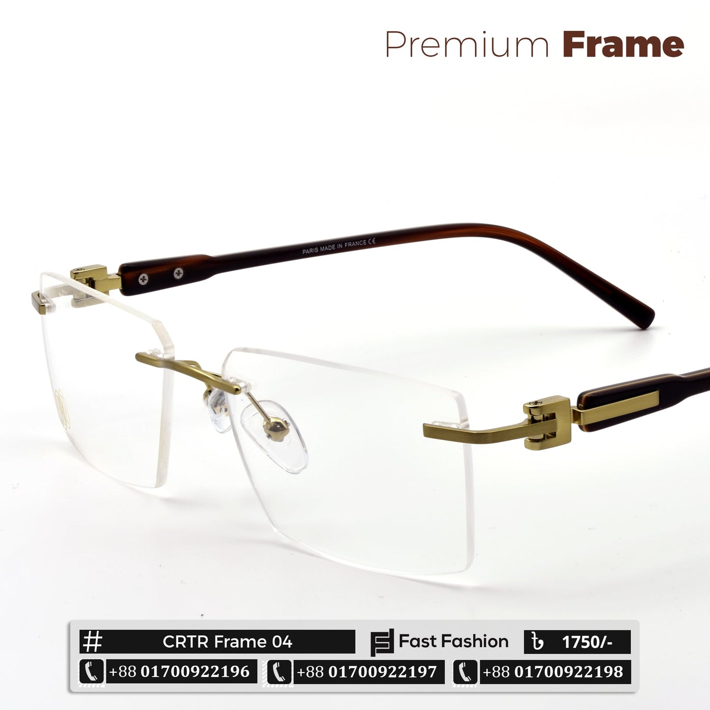 Modern Looking Trendy Stylish Optic Frame | CRTR Frame 04 | Premium Quality