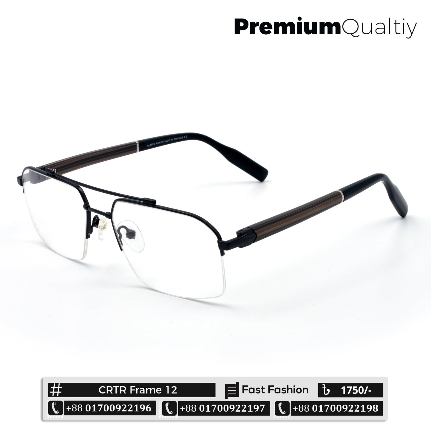 Modern Looking Trendy Stylish Optic Frame | CRTR Frame 12 | Premium Quality