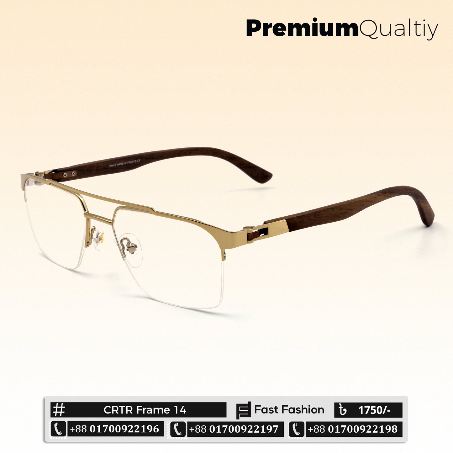 Modern Looking Trendy Stylish Optic Frame | CRTR Frame 14 | Premium Quality