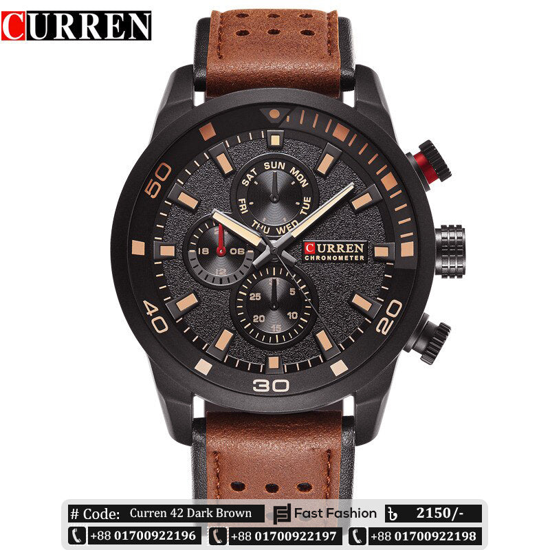 Trendy Stylish Stainless Steel Original CURREN Watch for Men | Curren 42